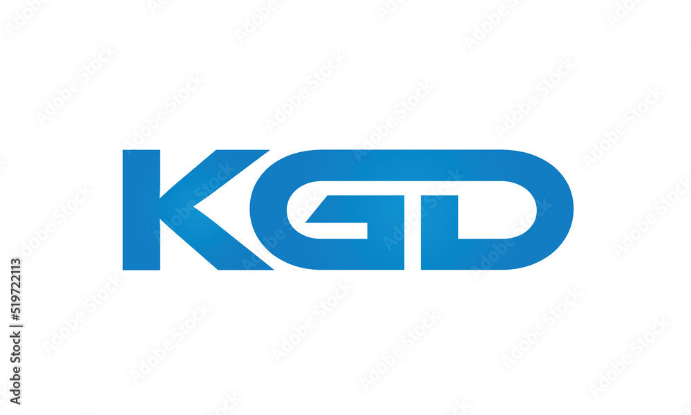 Connected KGD Letters logo Design Linked Chain logo Concept Connected KGD Letters logo Design Linked Chain logo Concept