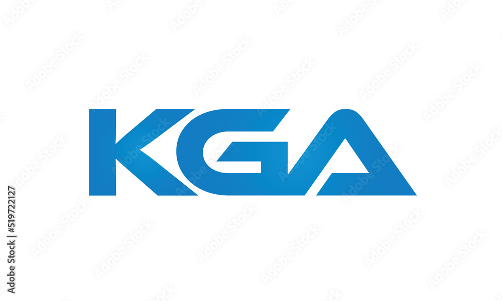Connected KGA Letters logo Design Linked Chain logo Concept Connected KGA Letters logo Design Linked Chain logo Concept