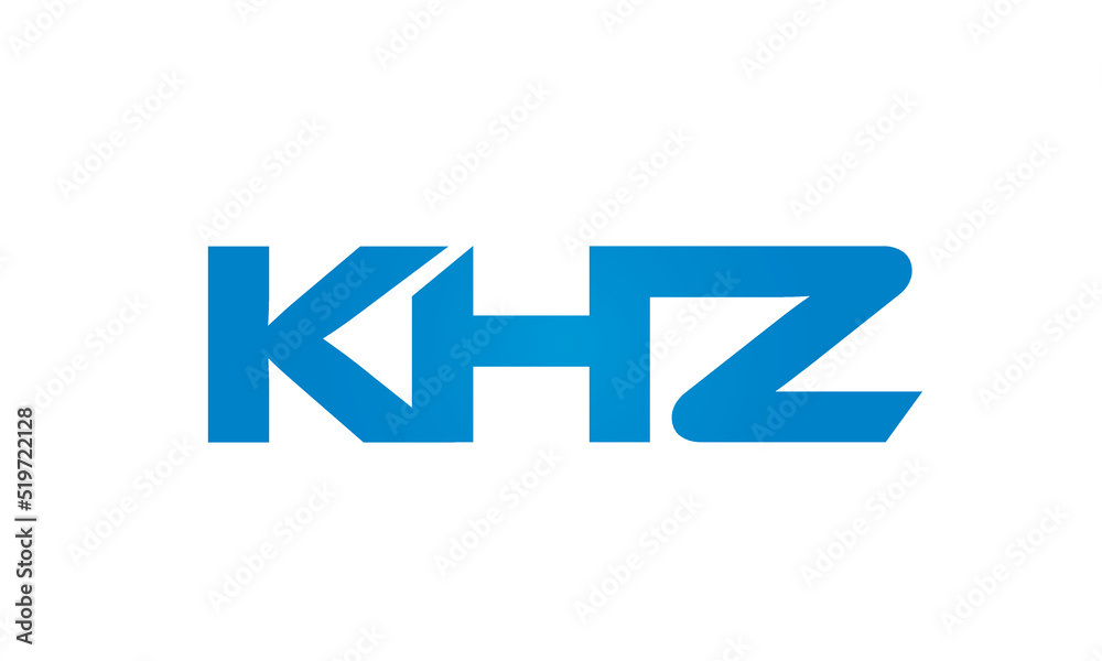 Connected KHZ Letters logo Design Linked Chain logo Concept
