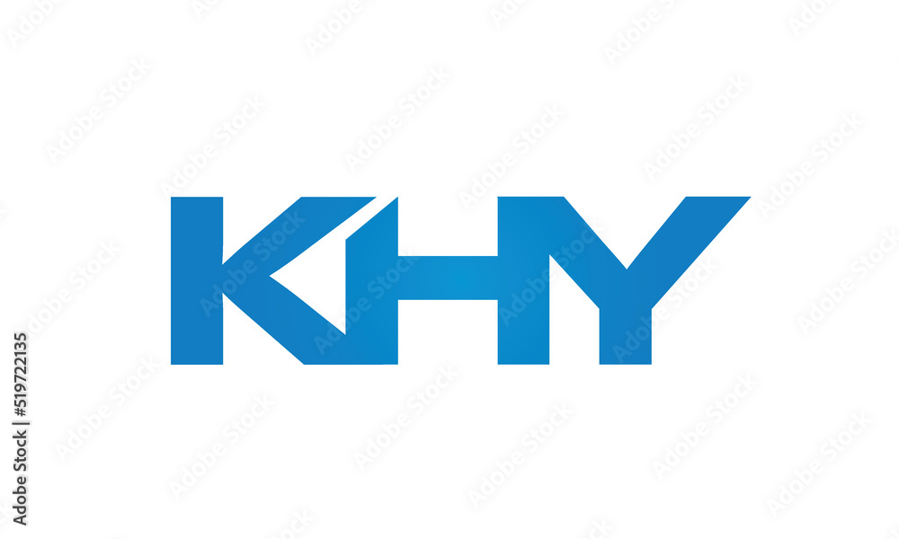 Connected KHY Letters logo Design Linked Chain logo Concept Connected KHY Letters logo Design Linked Chain logo Concept