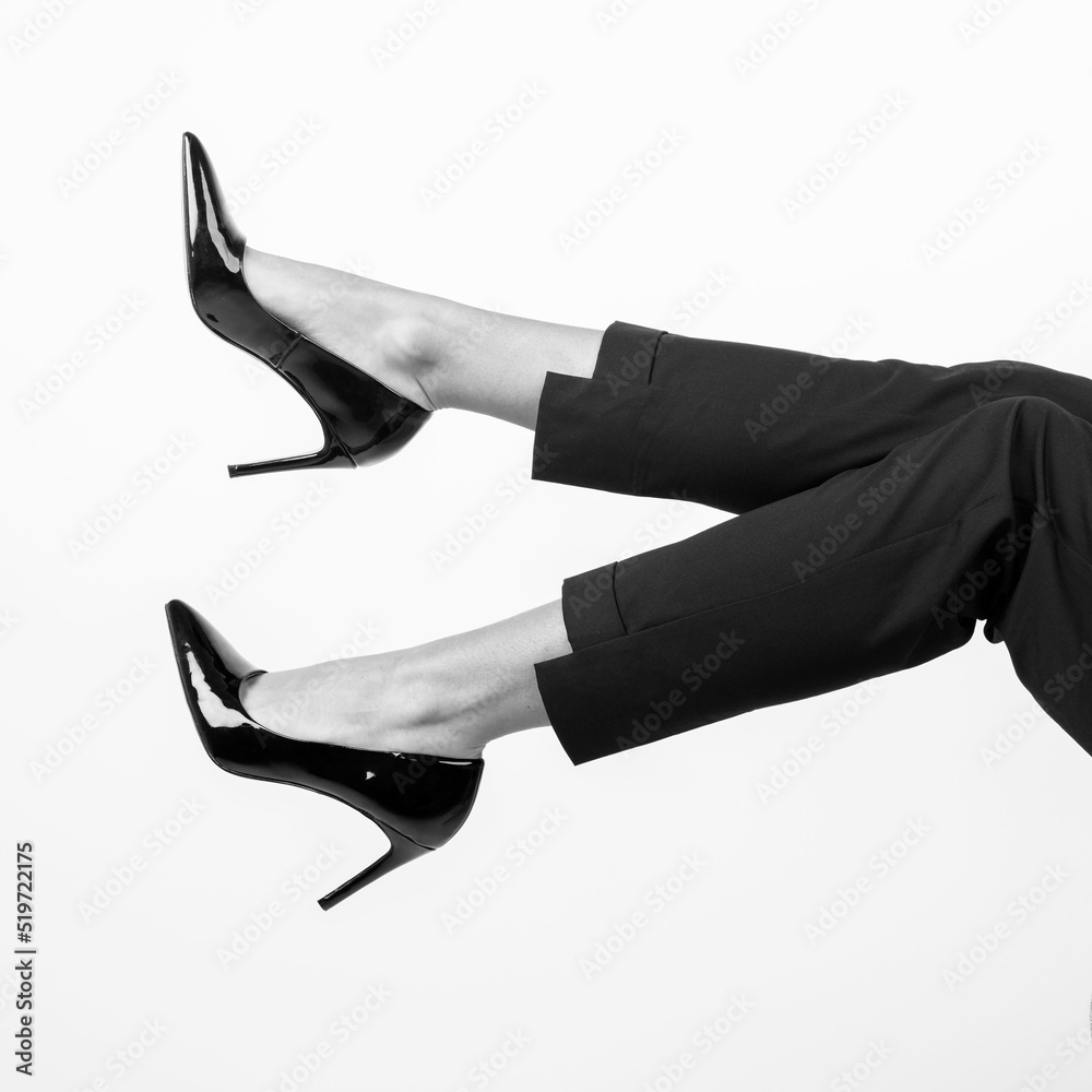 Fashion, business, leisure concept of woman with slim and beautiful