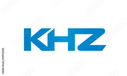 Connected KHZ Letters logo Design Linked Chain logo Concept © PIARA KHATUN