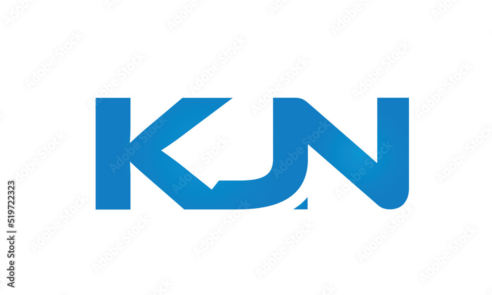 Connected KJN Letters logo Design Linked Chain logo Concept