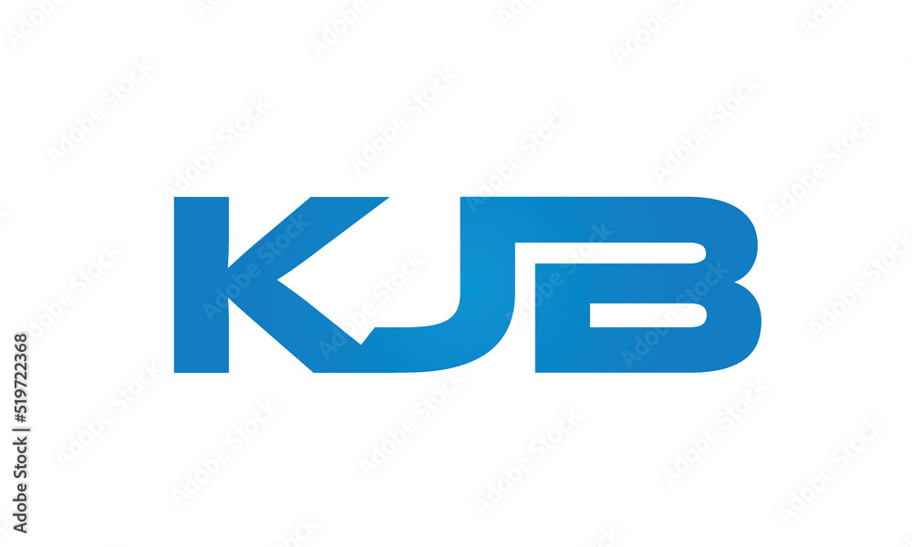 Connected KJB Letters logo Design Linked Chain logo Concept Connected KJB Letters logo Design Linked Chain logo Concept