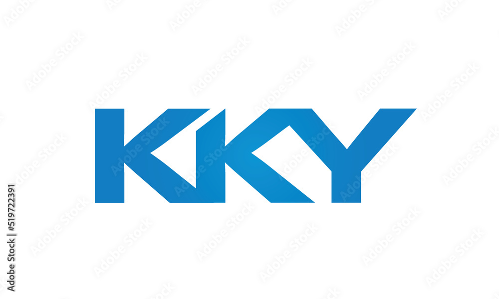 Connected KKY Letters logo Design Linked Chain logo Concept Connected KKY Letters logo Design Linked Chain logo Concept