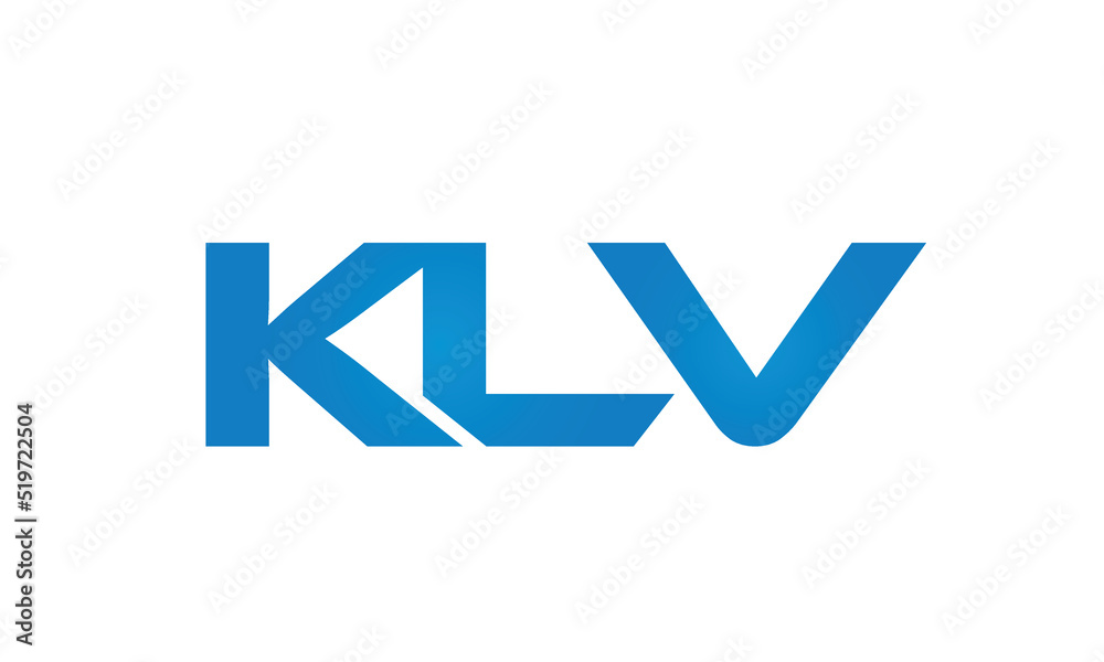 Connected KLV Letters logo Design Linked Chain logo Concept Connected KLV Letters logo Design Linked Chain logo Concept