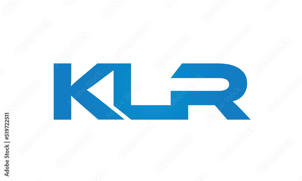 Connected KLR Letters logo Design Linked Chain logo Concept Connected KLR Letters logo Design Linked Chain logo Concept