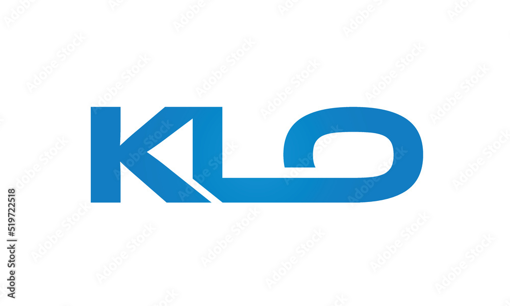 Connected KLO Letters logo Design Linked Chain logo Concept Connected KLO Letters logo Design Linked Chain logo Concept