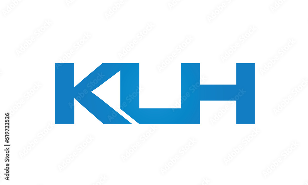 Connected KLH Letters logo Design Linked Chain logo Concept Connected KLH Letters logo Design Linked Chain logo Concept
