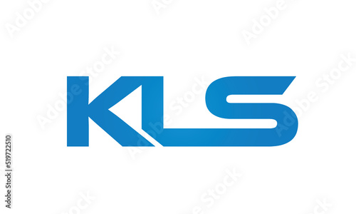Connected KLS Letters logo Design Linked Chain logo Concept