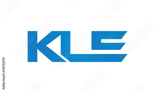 Connected KLE Letters logo Design Linked Chain logo Concept photo