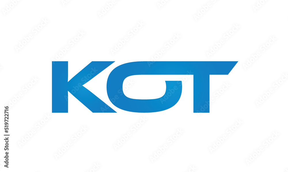 Connected KOT Letters logo Design Linked Chain logo Concept Connected KOT Letters logo Design Linked Chain logo Concept