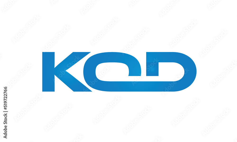 Connected KO Letters logo Design Linked Chain logo Concept Connected KO Letters logo Design Linked Chain logo Concept