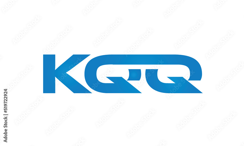 Connected KQQ Letters logo Design Linked Chain logo Concept Connected KQQ Letters logo Design Linked Chain logo Concept