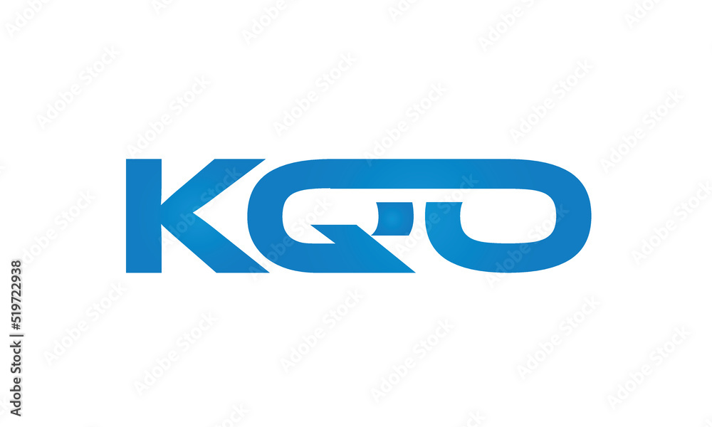 Connected KQO Letters logo Design Linked Chain logo Concept Connected KQO Letters logo Design Linked Chain logo Concept
