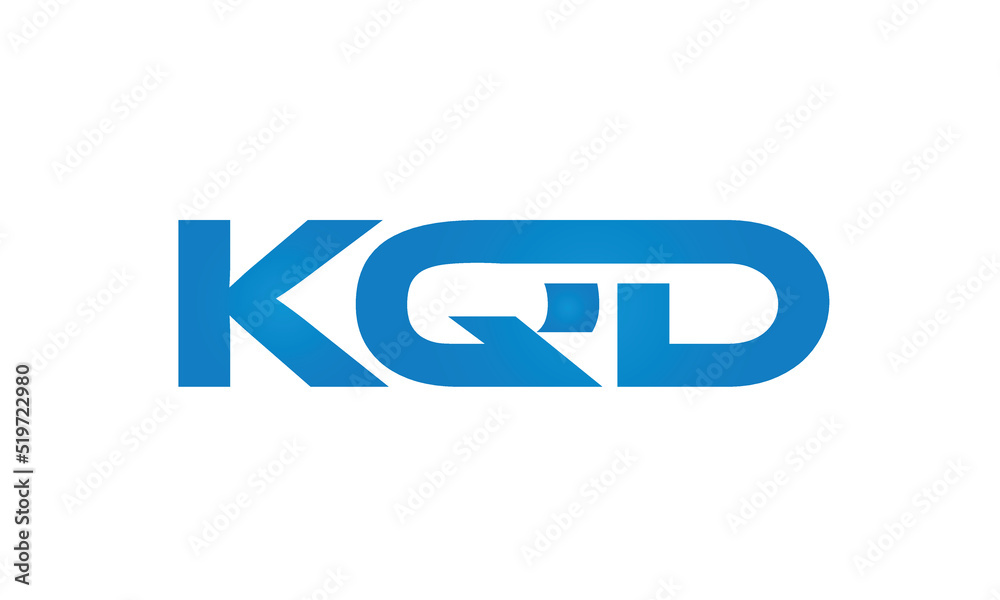 Connected KQD Letters logo Design Linked Chain logo Concept Connected KQD Letters logo Design Linked Chain logo Concept