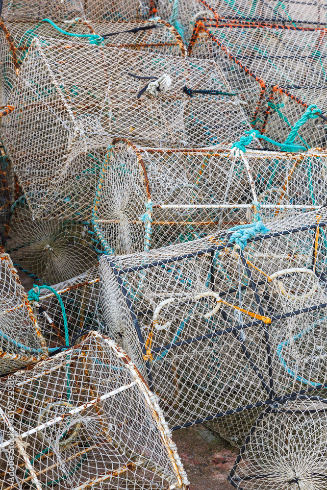 Pile of old lobster traps Pile of old lobster traps