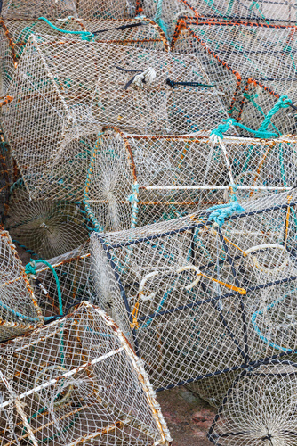 Pile of old lobster traps