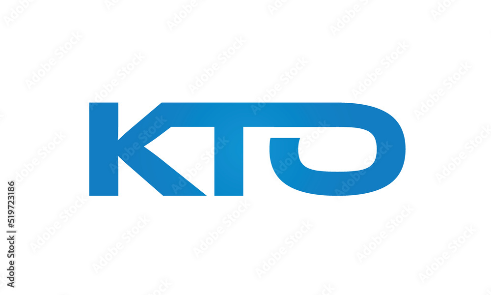 Connected KTO Letters logo Design Linked Chain logo Concept Connected KTO Letters logo Design Linked Chain logo Concept