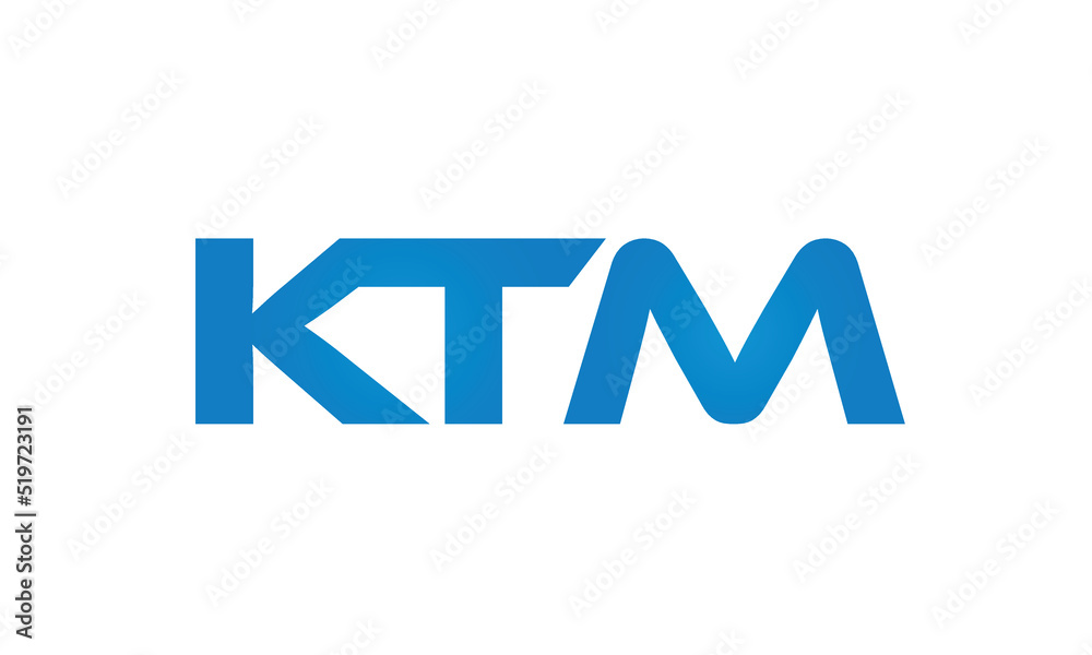 Connected KTM Letters logo Design Linked Chain logo Concept Connected KTM Letters logo Design Linked Chain logo Concept