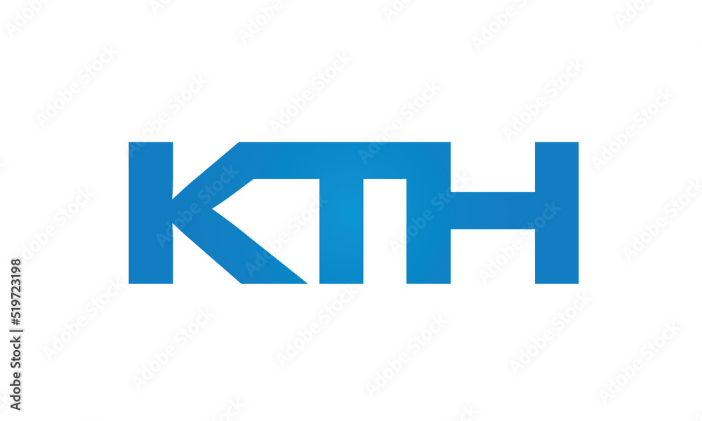 Connected KTH Letters logo Design Linked Chain logo Concept Connected KTH Letters logo Design Linked Chain logo Concept