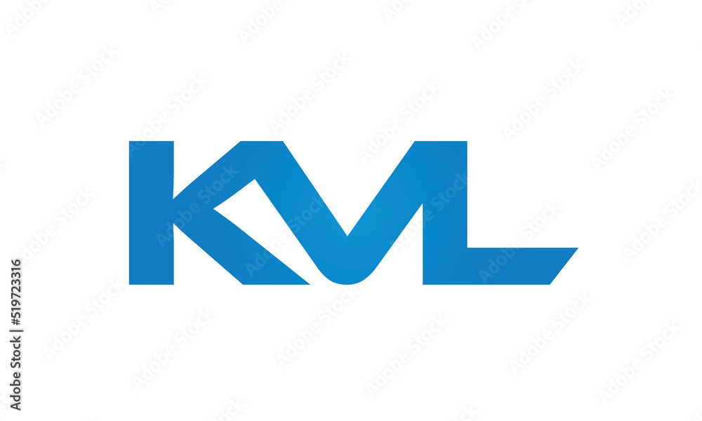 Connected KVL Letters logo Design Linked Chain logo Concept Connected KVL Letters logo Design Linked Chain logo Concept