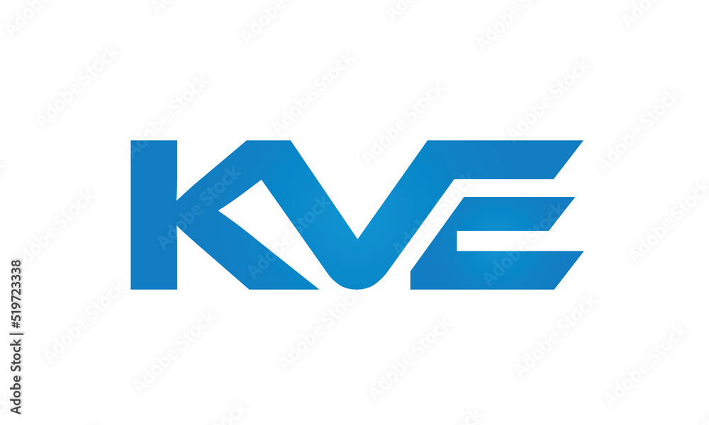 Connected KVE Letters logo Design Linked Chain logo Concept Connected KVE Letters logo Design Linked Chain logo Concept