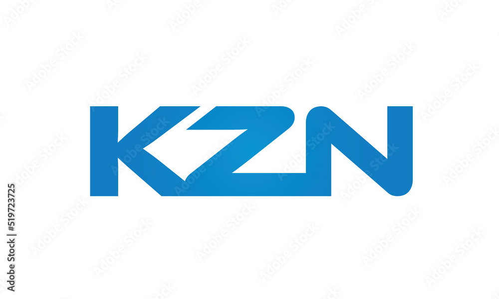 Connected KZN Letters logo Design Linked Chain logo Concept Connected KZN Letters logo Design Linked Chain logo Concept