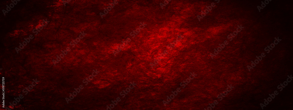 Dark red concrete wall grunge backdrop texture background for Valentines, Christmas Design Layout. Dark color, Chalkboard. Concrete Art Rough Stylized Texture.