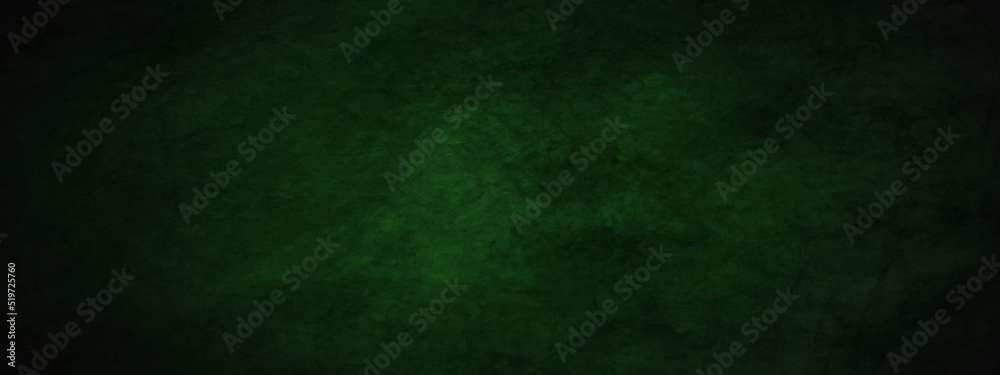 Fototapeta premium Vintage green stone grunge concrete cement blackboard chalkboard wall floor texture. Black anthracite dark green grunge old texture panorama backdrop background.
