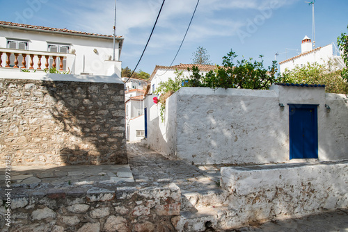 Fototapeta Naklejka Na Ścianę i Meble -  Street in small mediterranean town in sunny summer day