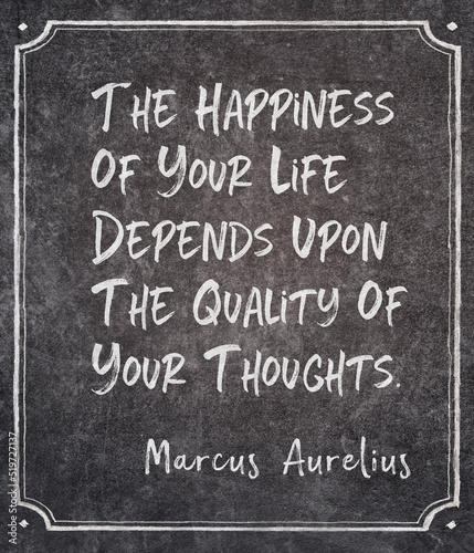 Tableau sur toile your thoughts Aurelius quote