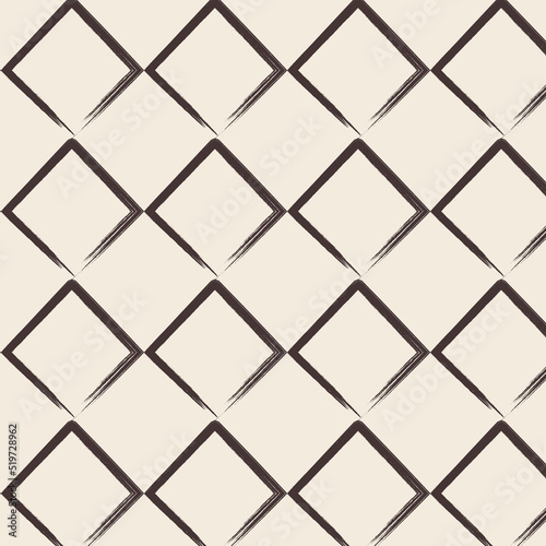 seamless pattern in the form of brown squares on a beige background