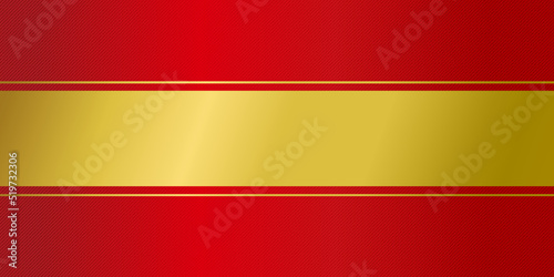 赤の背景にゴールドの帯