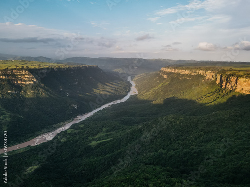 Kwazulu Natal River Canyon. Beautiful South African Landscape. 