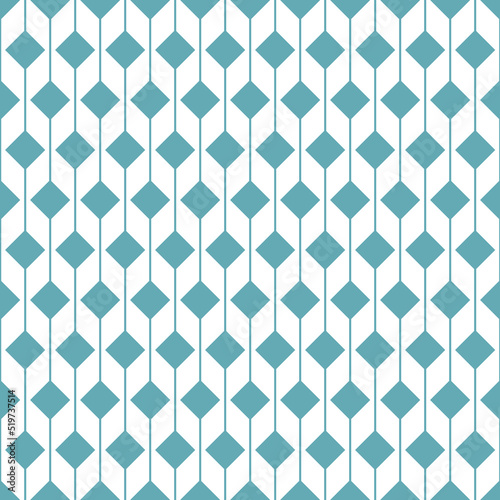 Rhombus square seamless pattern green mint geometric background for textile design