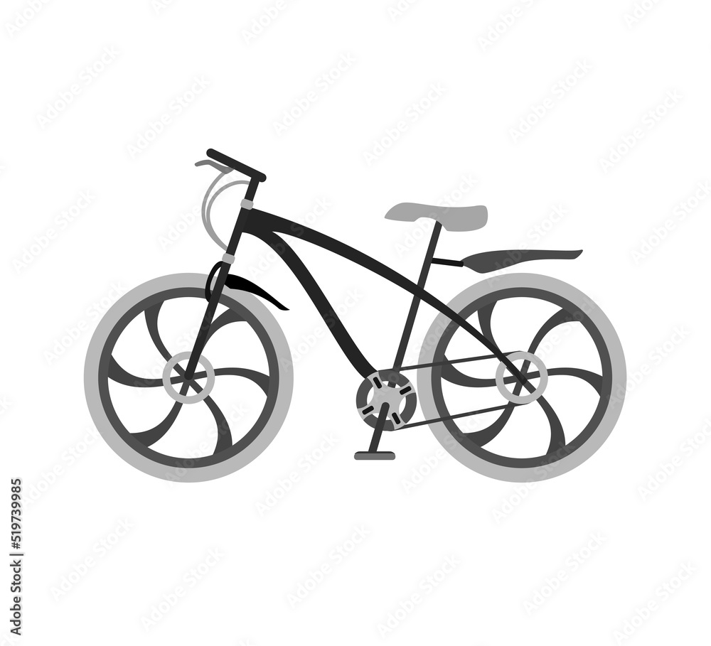 sports bike,  illustration on a white background. The concept of a mountain sports bike in vector