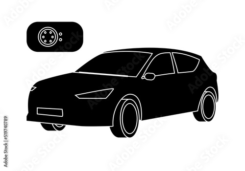 Icono de cámara de detección de fatiga del conductor del automóvil