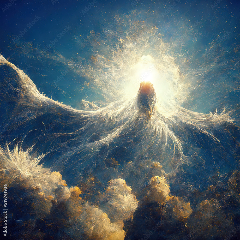 Heiliger Geist im Himmel als Christentum Konzept Stock Illustration  Adobe Stock