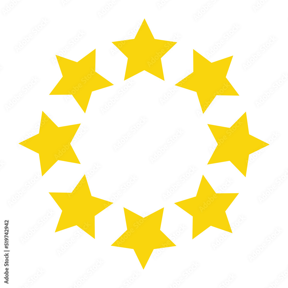 Circular star icon design vector. Review feedback satisfaction quality symbol illustration. Circular star icon design vector. Review feedback satisfaction quality symbol illustration.