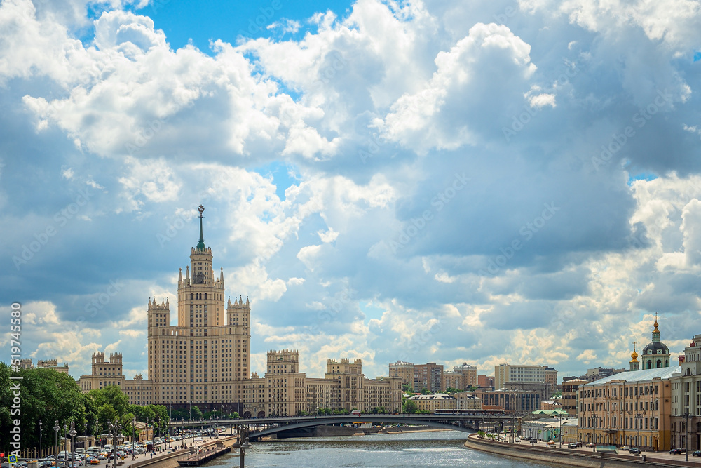 Tower building on Kotelnicheskaya embankment in Moscow.