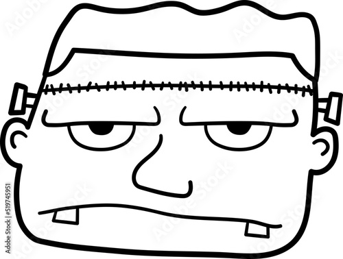 Monster Frankenstein head clipart