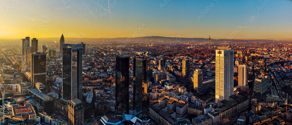 Outstanding view of the Frankfurt skyline