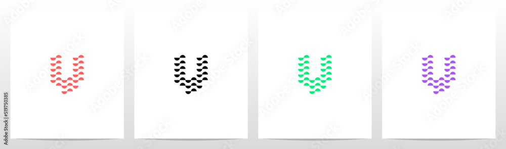 Half Circle Pattern Letter Logo Design V Half Circle Pattern Letter Logo Design V