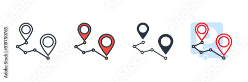 gps tracking icon logo vector illustration. tracking symbol template for graphic and web design collection