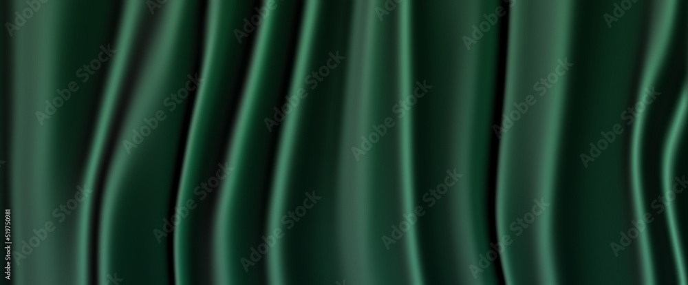 Obraz premium 陰陽 グリーン シルク テクスチャ