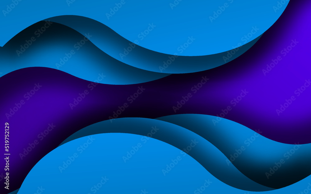 Obraz premium Abstract navy blue wave shape background vector