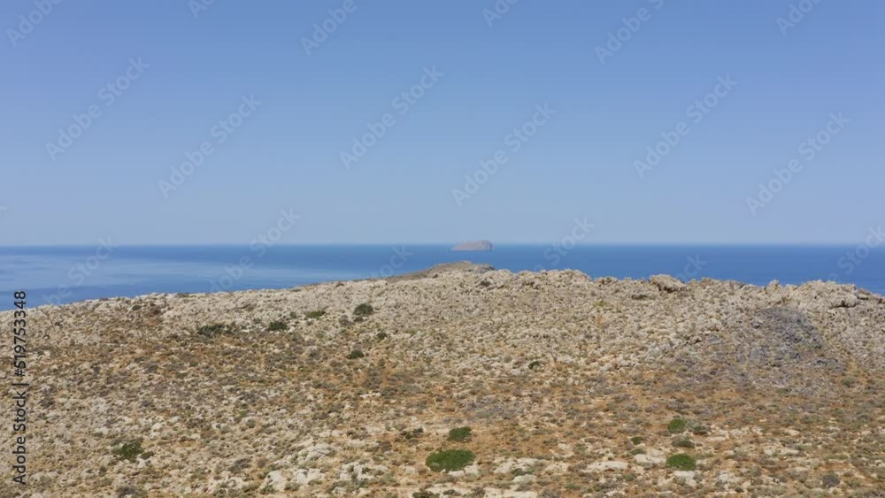 Aerial view of Balos, Crete. Flying close to mountain and reveal the amazing scene of Balos. Aerial view of Balos, Crete. Flying close to mountain and reveal the amazing scene of Balos.