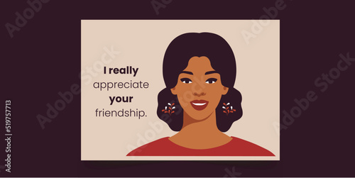I really appreciate your friendship Greeting Card for African Women