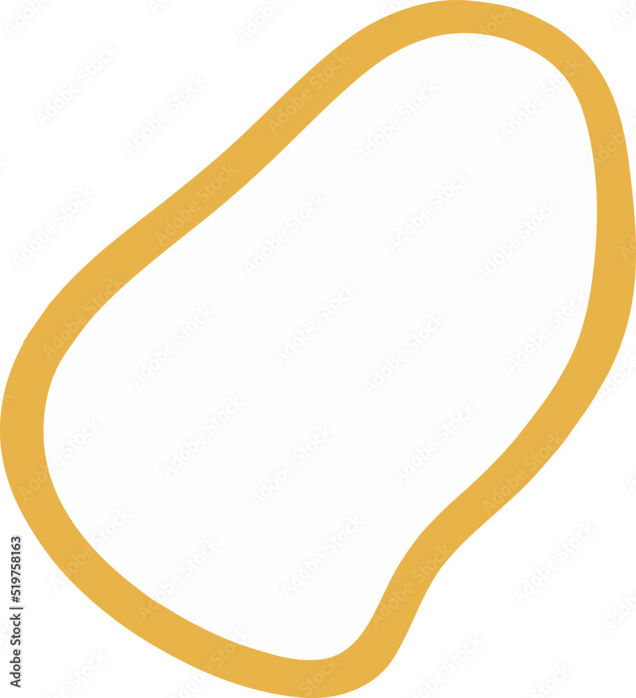 Vector illustration abstract orange jagged circle isolated on white background. Wavy hand drawn shape. Design element. Vector illustration abstract orange jagged circle isolated on white background. Wavy hand drawn shape. Design element.